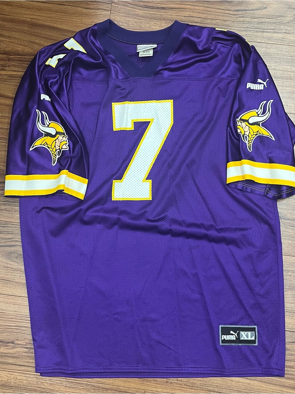 Vintage Puma Randall Cunningham Minnesota Vikings #7 Purple Men's Jersey